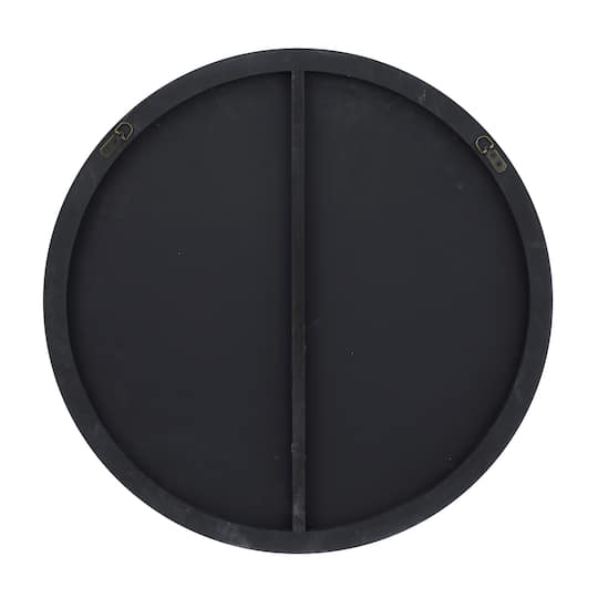 Black Contemporary Wall Mirror, 30" x 1" x 30"